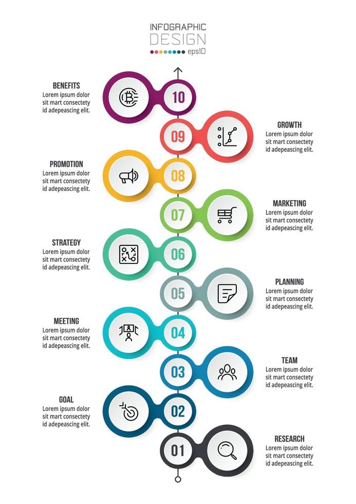 tijdlijn grafieksjabloon zakelijke infographic. vector