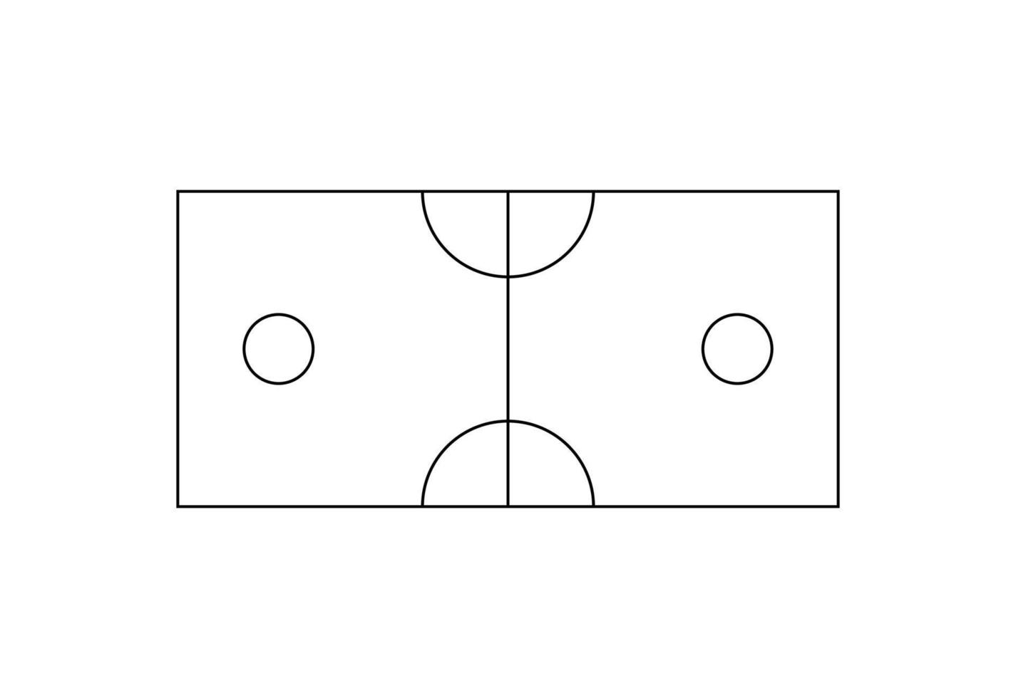 lay-out rechtbank van sepak takraw, is een voet volleybal spel, heel letterlijk middelen naar trap een rotan bal, sport inheems dat is ontstaan in zuidoosten Azië. vector illustratie