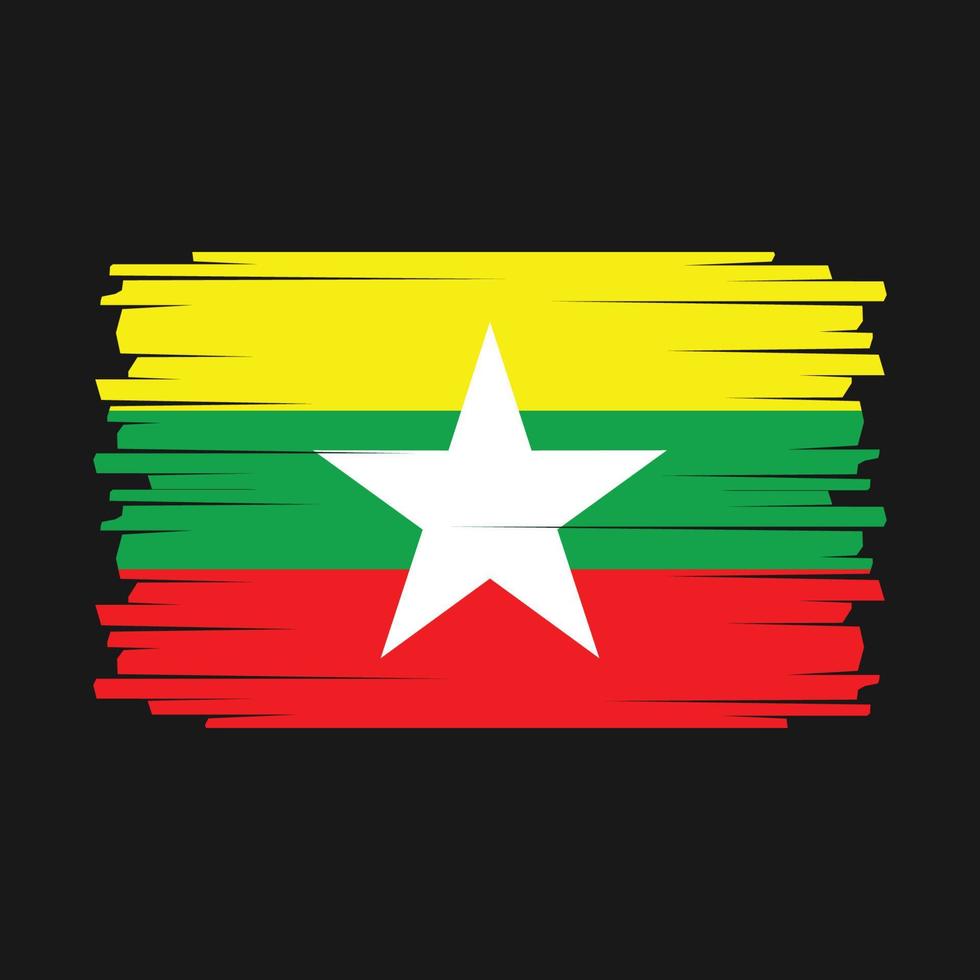 vlag van myanmar vector