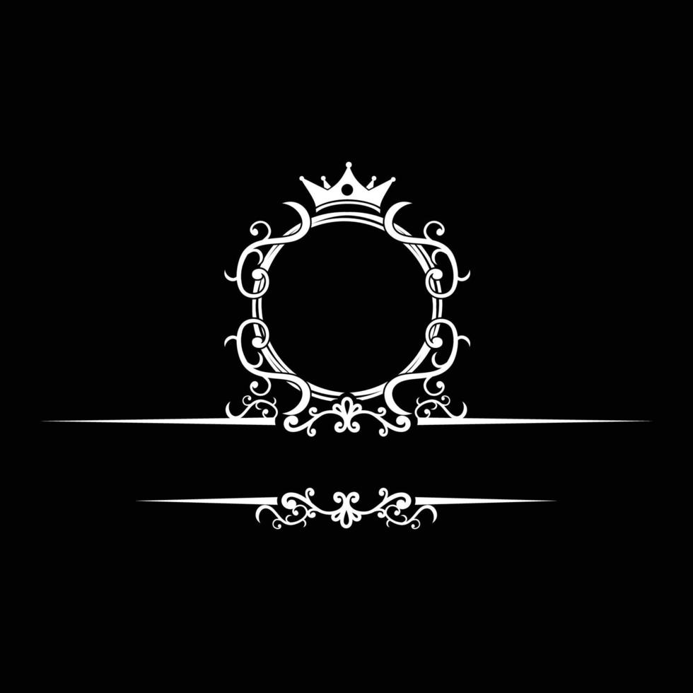 luxe elegant kader ornament lijn logo ontwerp vector illustratie. mooi zo voor Koninklijk teken, restaurant, boetiek, cafe, hotel, heraldisch, sieraden, mode