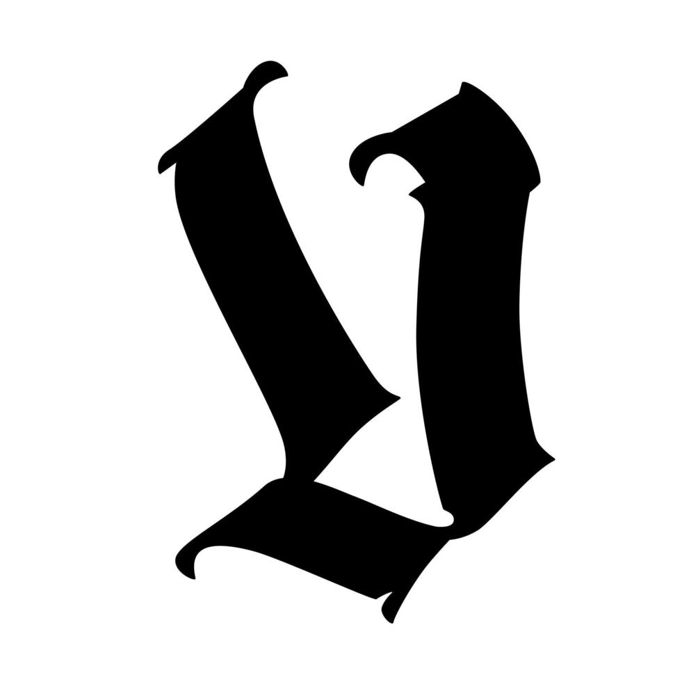 middeleeuws gotisch brief vector