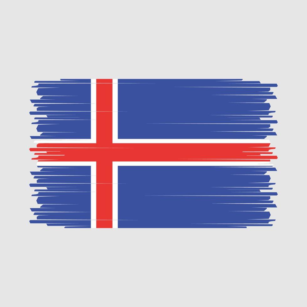 vlag van ijsland vector