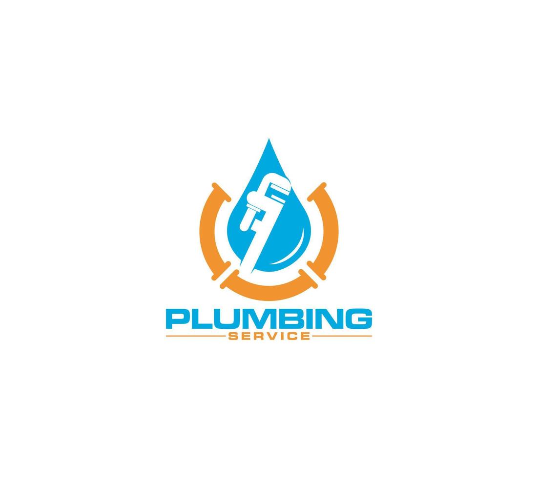 loodgieter logo met olie, gas, loodgieter bedrijf en bedrijf logo, Aan wit achtergrond, vector illustratie.