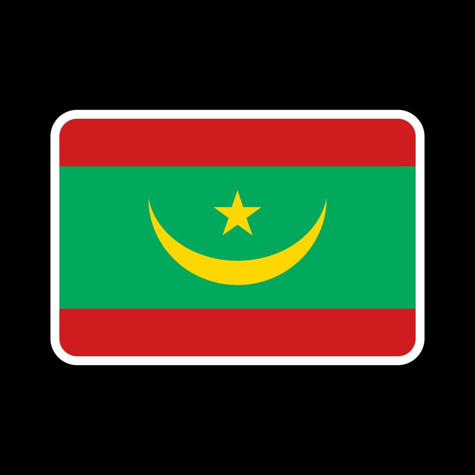 Mauritanië vlag, officiële kleuren en verhouding. vectorillustratie. vector