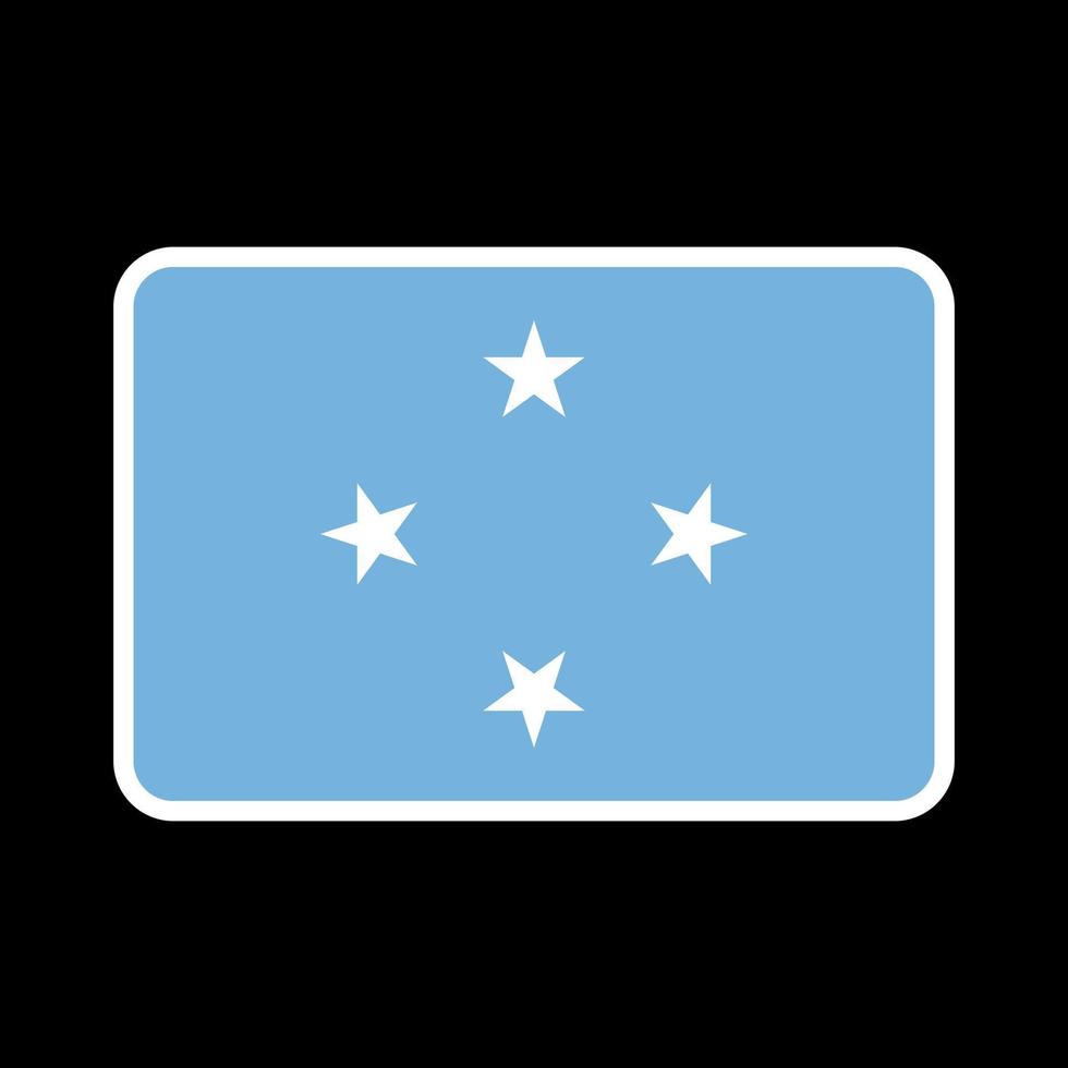 vlag van micronesië, officiële kleuren en verhouding. vectorillustratie. vector