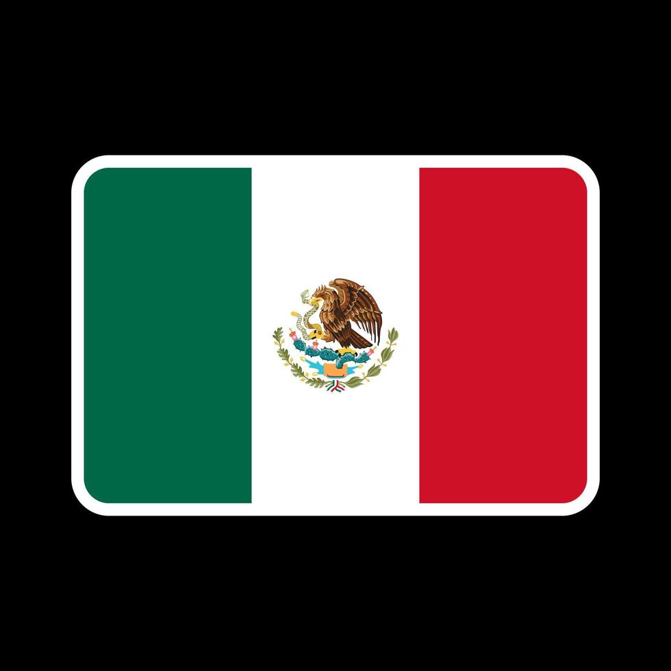 vlag van mexico, officiële kleuren en verhoudingen. vectorillustratie. vector