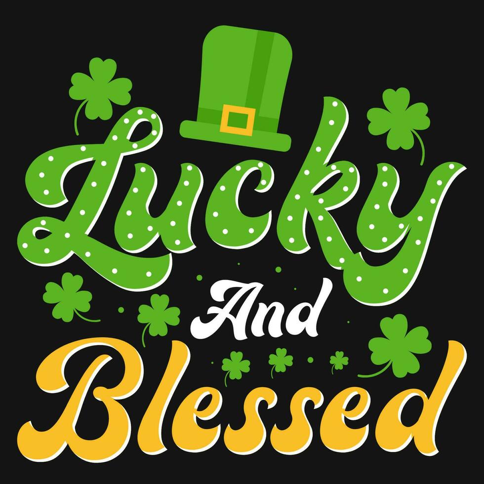 Iers st Patrick dag Lucky weinig mevrouw gozer mardi gras t-shirt ontwerp vector