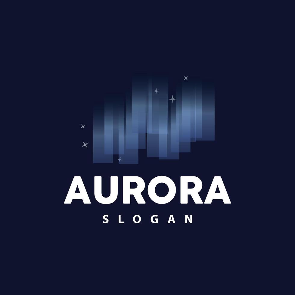 Aurora logo, licht Golf vector, natuur landschap ontwerp, Product merk sjabloon illustratie icoon vector