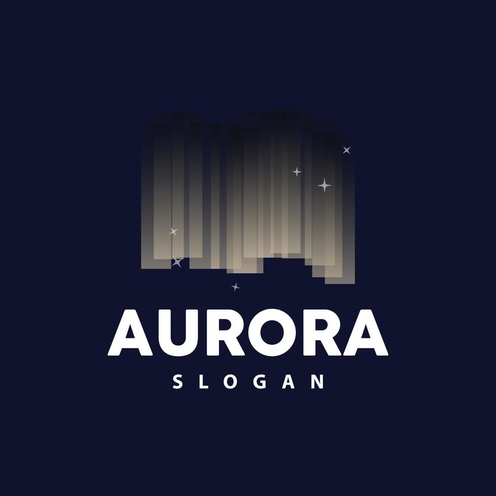 Aurora logo, licht Golf vector, natuur landschap ontwerp, Product merk sjabloon illustratie icoon vector