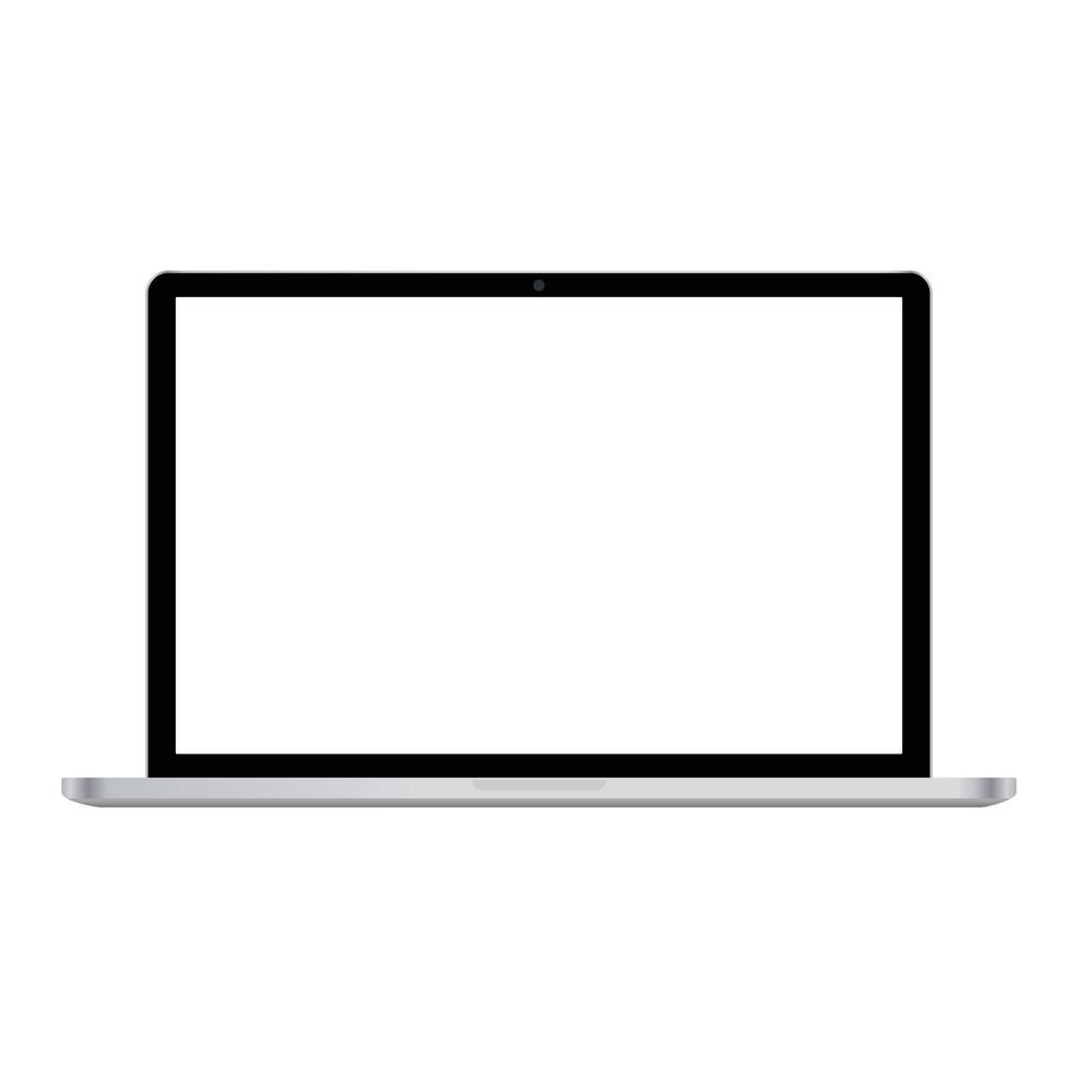 laptop vlak symbool vector. mockup illustratie vector