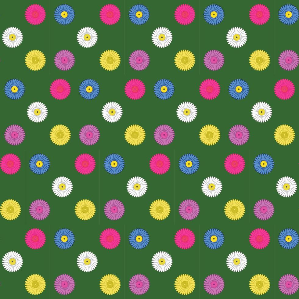 abstract kleurrijk madeliefje patroon vector