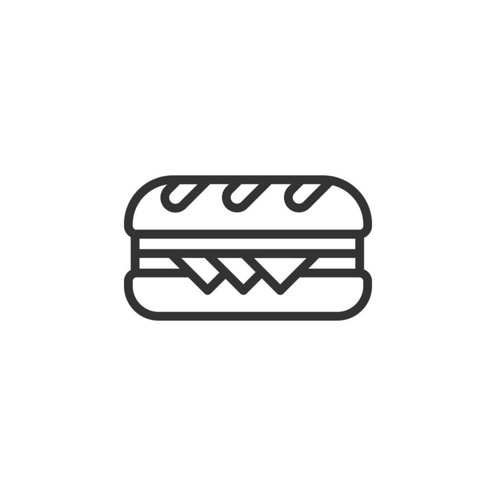 belegd broodje icoon vector illustratie. voedsel en Koken.