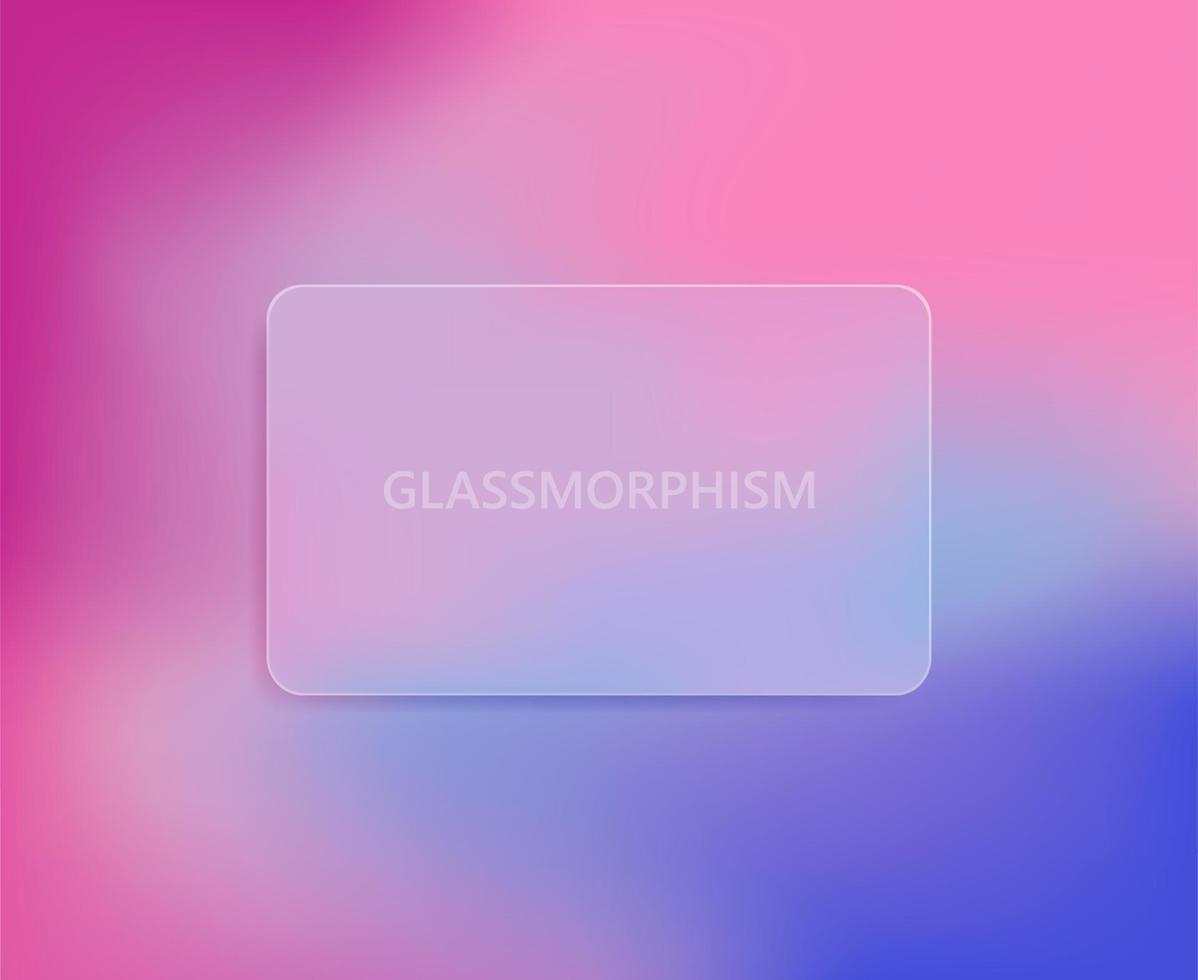 illustratie met de effect van berijpt glas. nieuw trend.glasmorfisme.vector vector