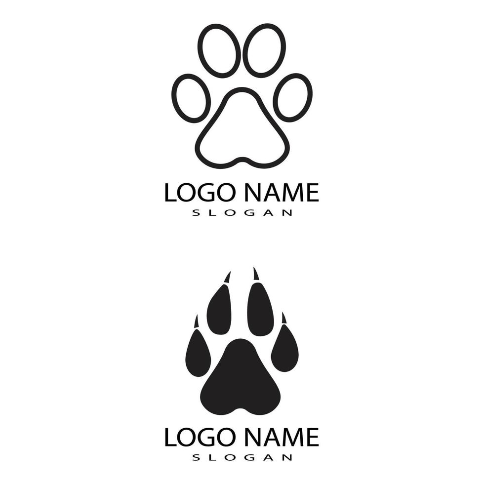 hond poot vector voetafdruk pictogram logo symbool grafische illustratie