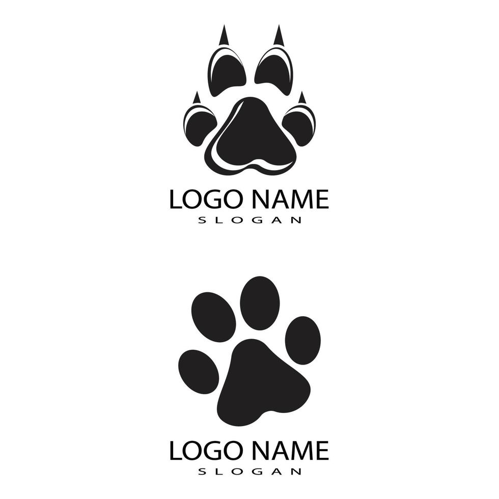 hond poot vector voetafdruk pictogram logo symbool grafische illustratie