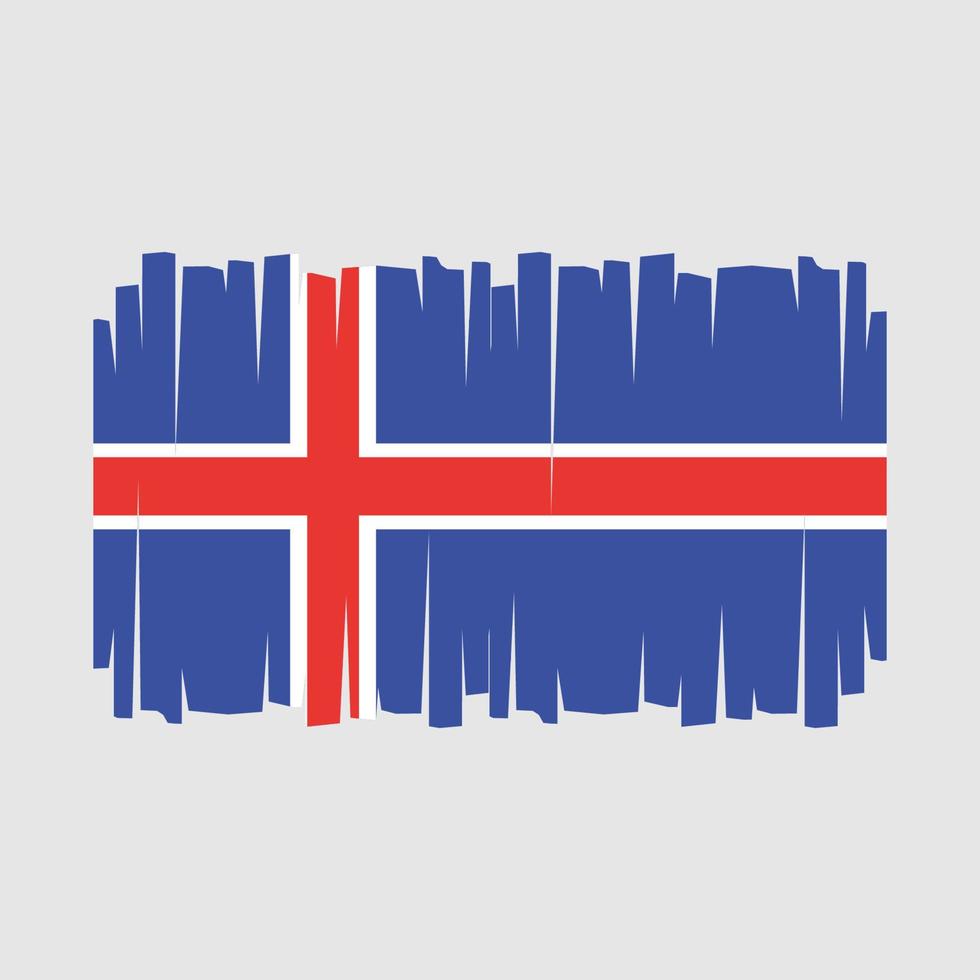 vlag van ijsland vector