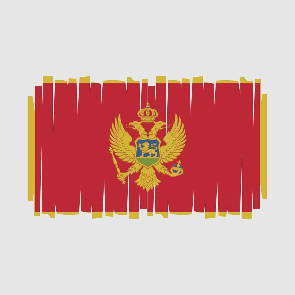 montenegro vlag vector