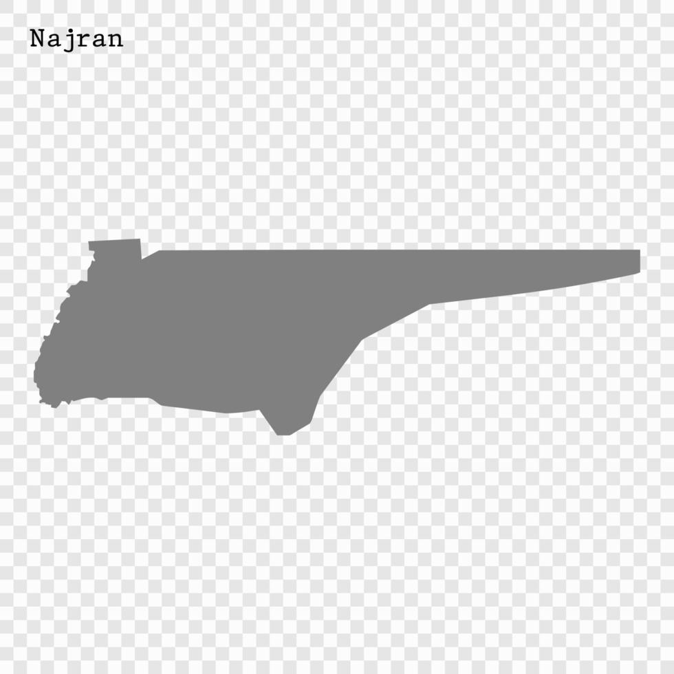 hoog kwaliteit kaart is een regio van saudi Arabië vector