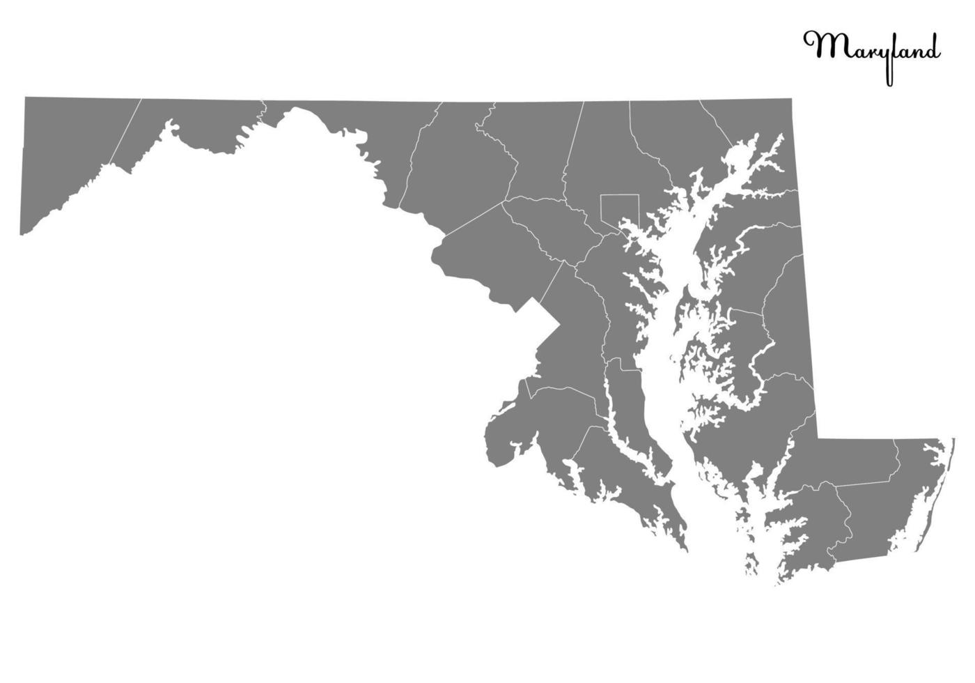 hoog kwaliteit kaart staat van Verenigde staten vector