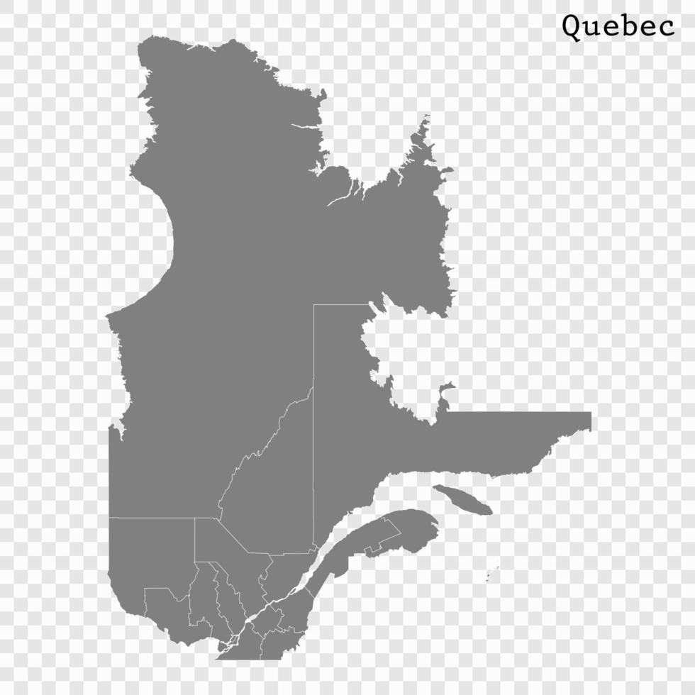 hoog kwaliteit kaart provincie van Canada vector