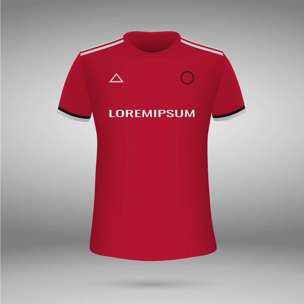 t-shirt. voetbal Jersey. vector illustratie