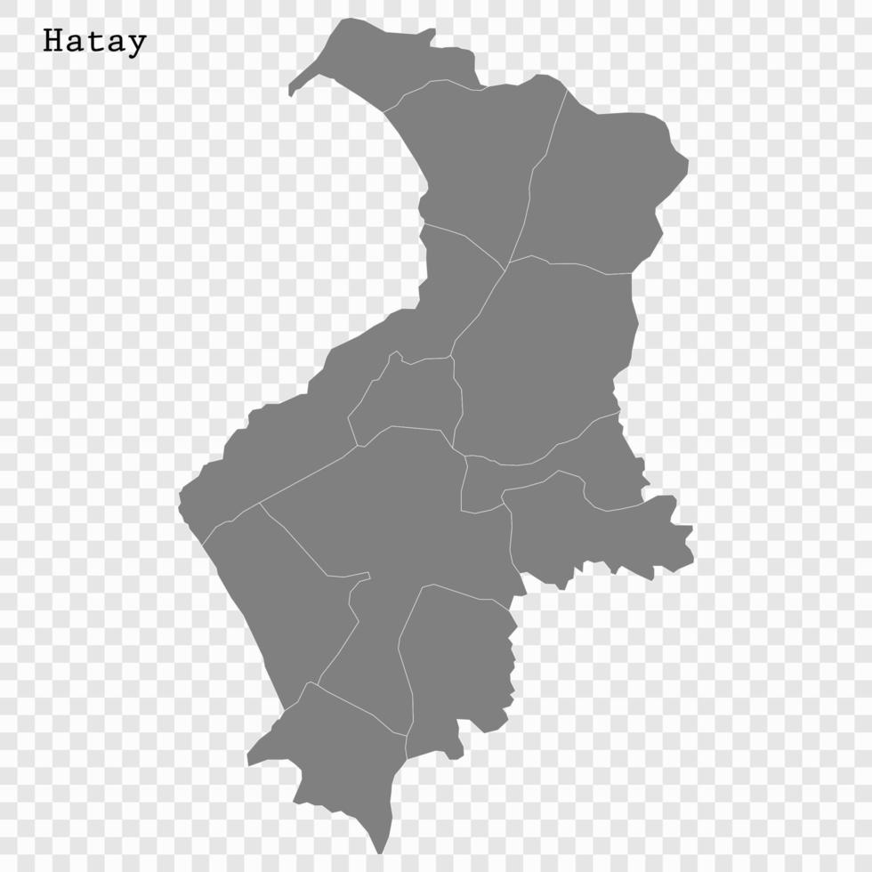 hoog kwaliteit kaart is een provincie van kalkoen vector