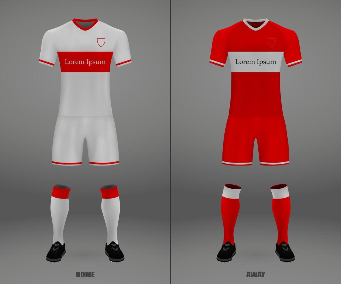 Amerikaans voetbal uitrusting van hoffenheim 2018-19, overhemd sjabloon vector