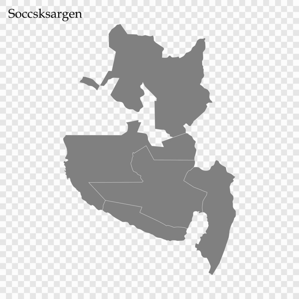 hoog kwaliteit kaart van regio van Filippijnen vector