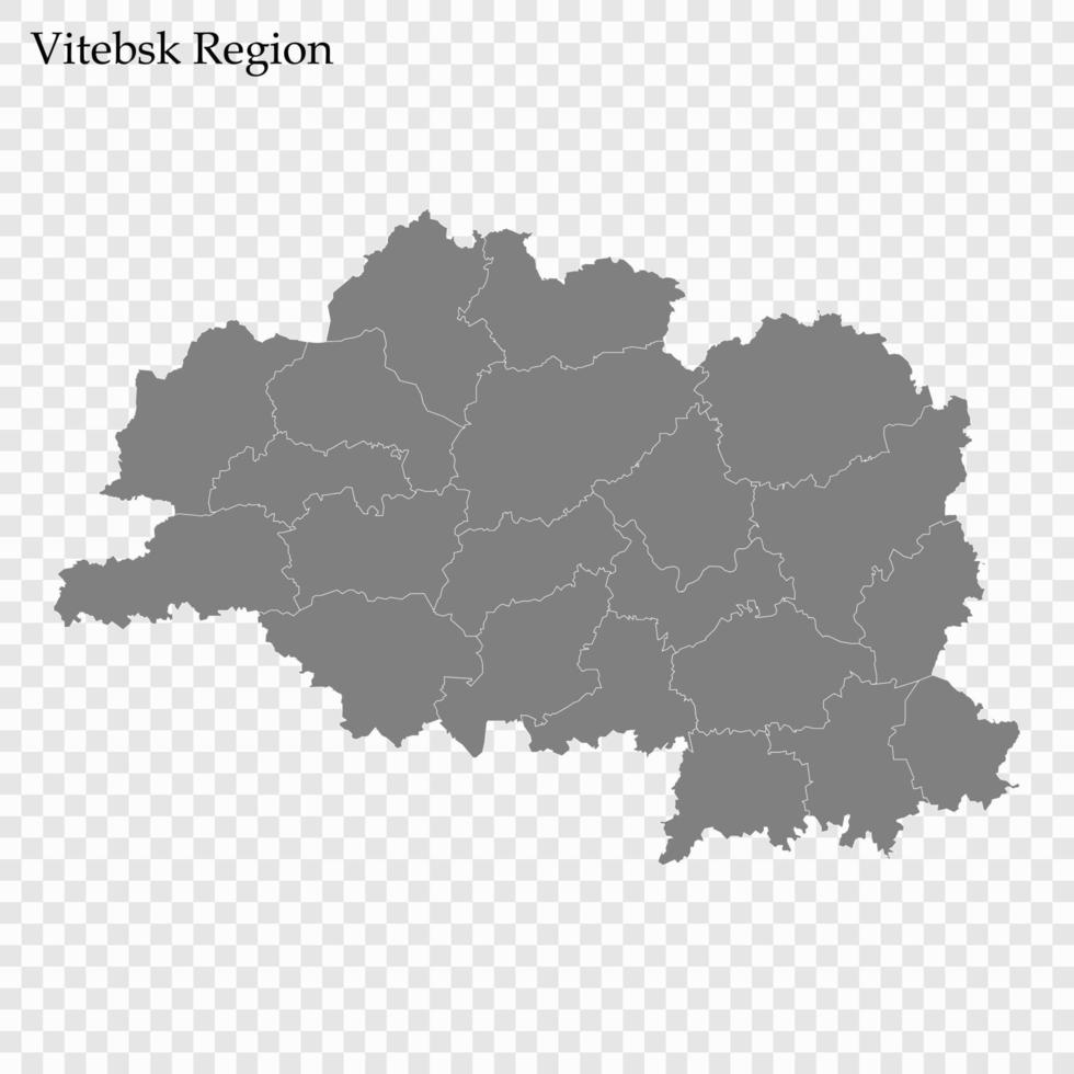 hoog kwaliteit kaart regio van Wit-Rusland vector