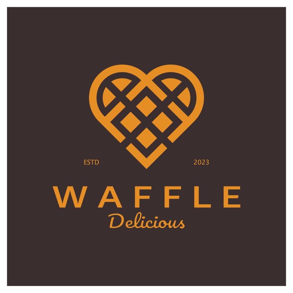 wafel logo gemakkelijk illustratie ontwerp voor gebakje winkel, embleem, badge, bakkerij zaken, gebak, bakkerij, vector