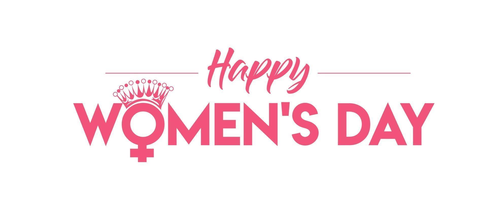 8 maart, gelukkige vrouwendag typografie tekst. vector illustratie