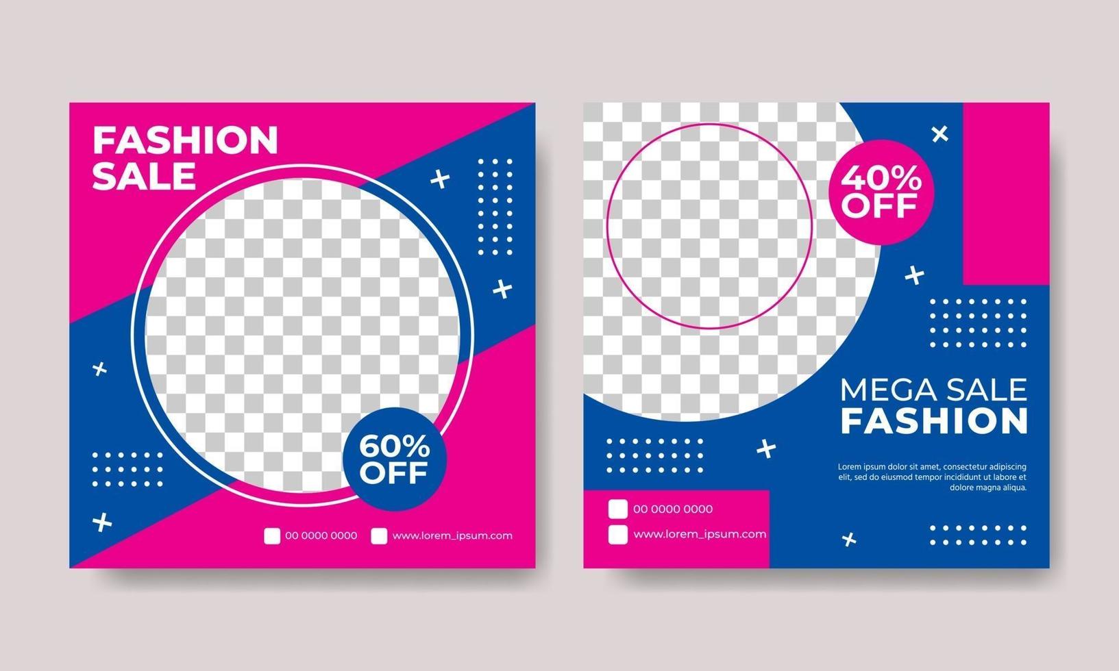 flyer of sociale media post sjabloon illustratie voor mode-thema vector