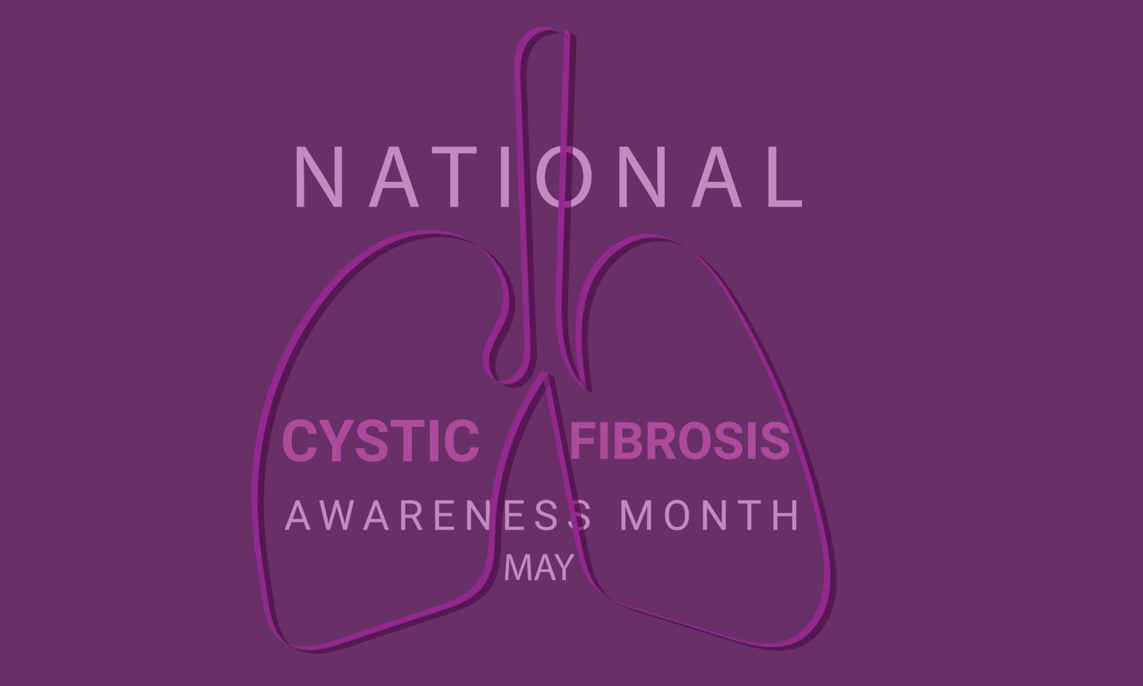 vector nationaal cystic fibrose bewustzijn maand kunnen. sjabloon achtergrond, banier, kaart, poster