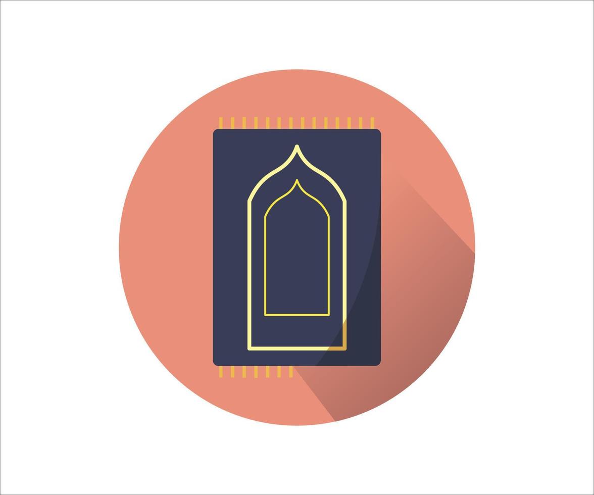 Islamitisch gebed mat vlak vector symbool