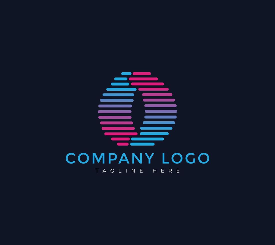 de vlak lijn kunst, abstract eerste brief O logo helling icoon is perfect voor een zakelijke bedrijf en bedrijf. vector