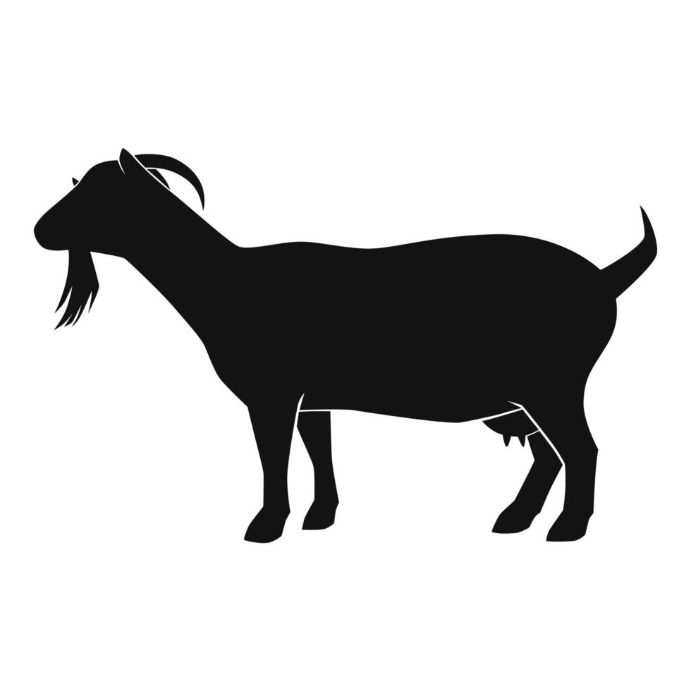 silhouet van een geit. vlak vector illustratie. dier