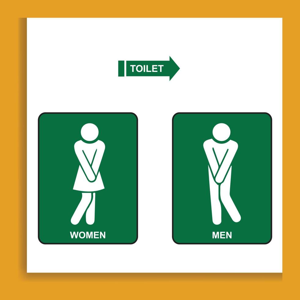 toilet pictogrammen, toilet tekens, en mannen en Dames vector illustraties.