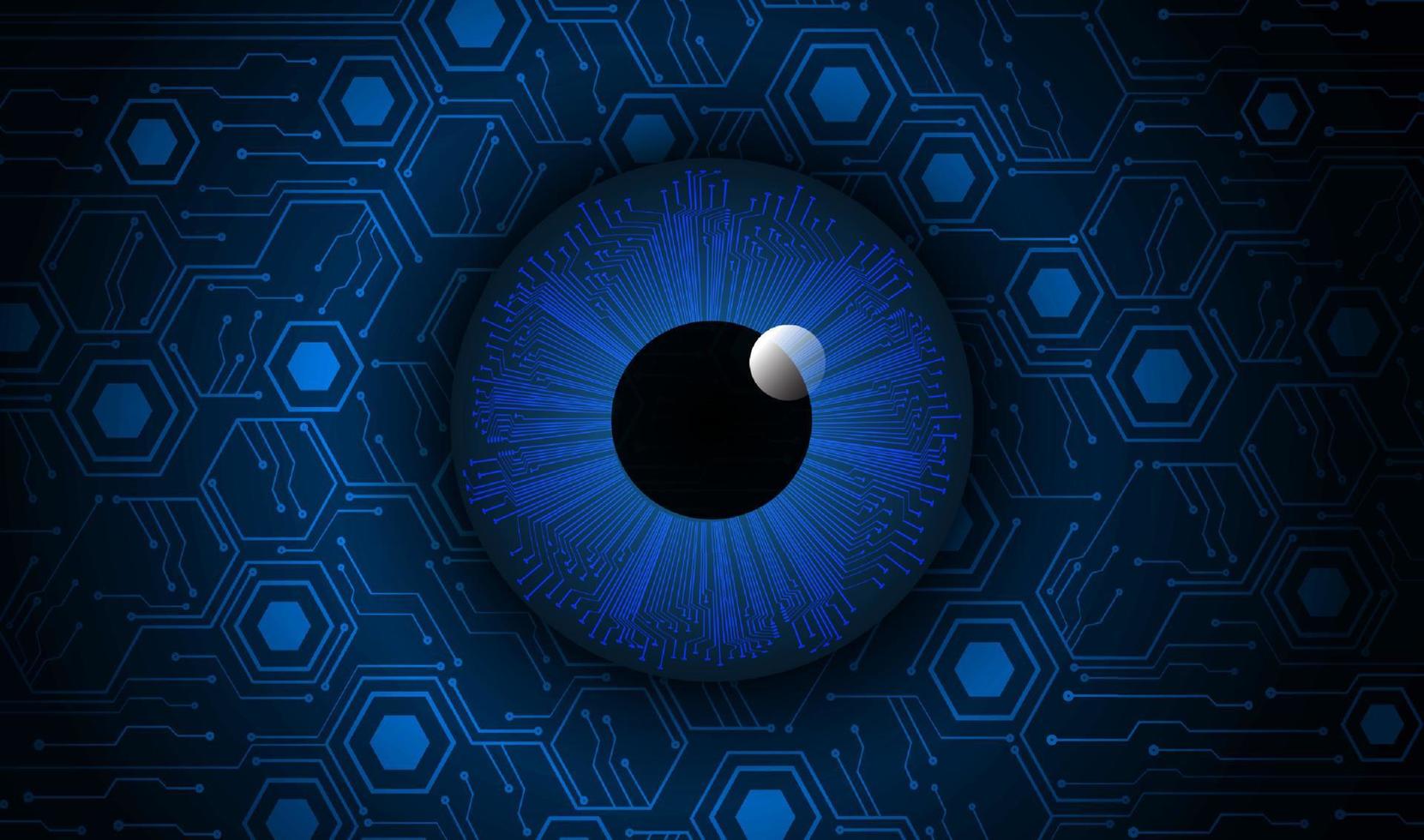 modern cyberveiligheid oog Aan technologie achtergrond vector