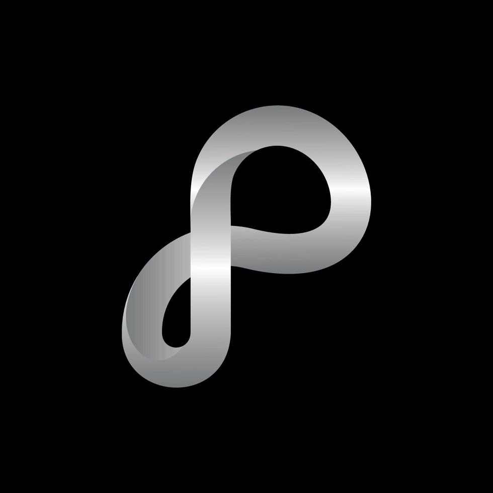 brief p modern uniek creatief logo vector