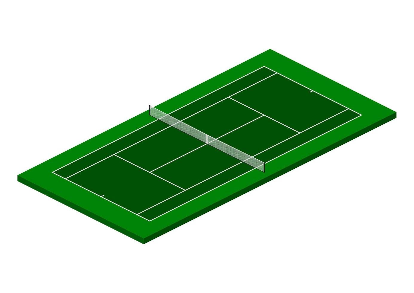 isometrische visie van de tennis rechtbank. gemakkelijk naar gebruik vector. vector