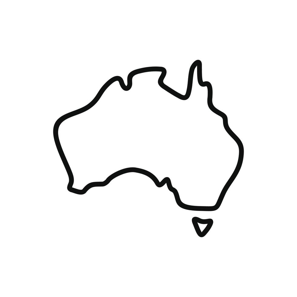 Australië kaart vector ontwerp illustratie