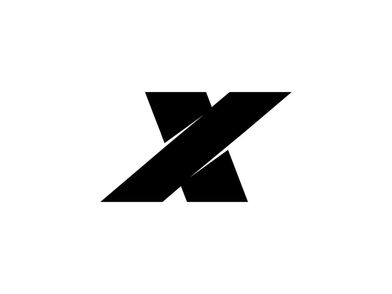 brief X logo ontwerp vector. vector