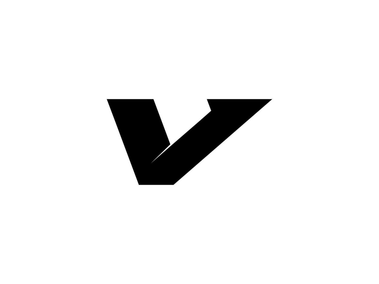 brief v logo ontwerp vector. vector