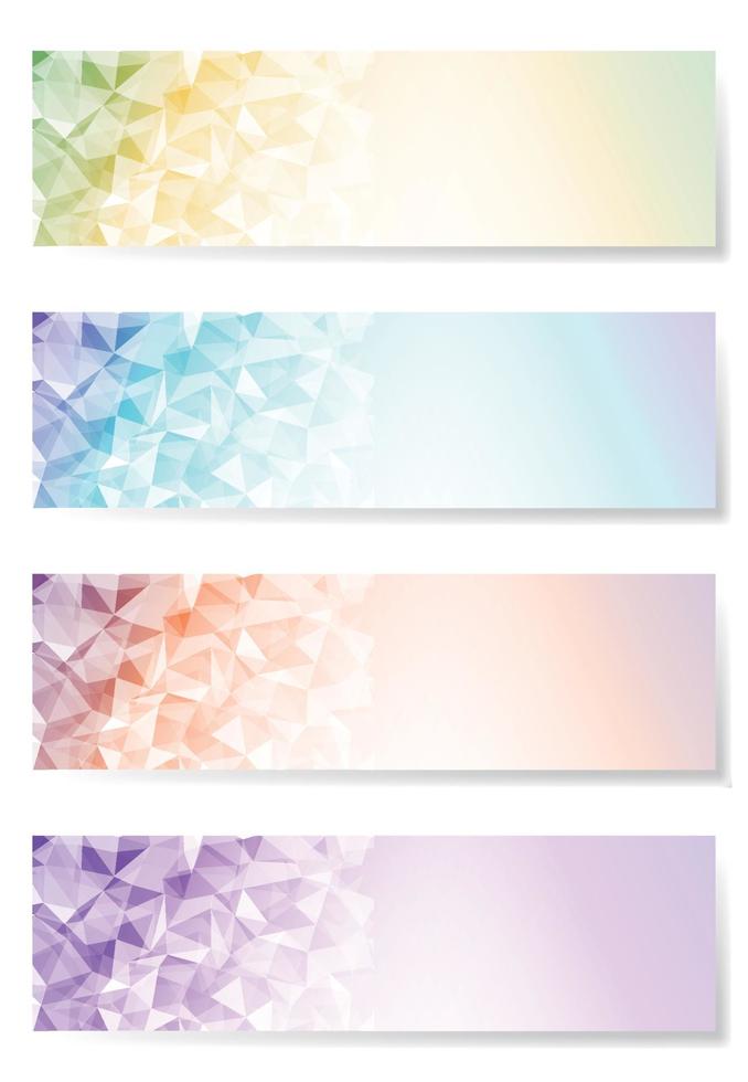 een reeks van abstract helling banners vector