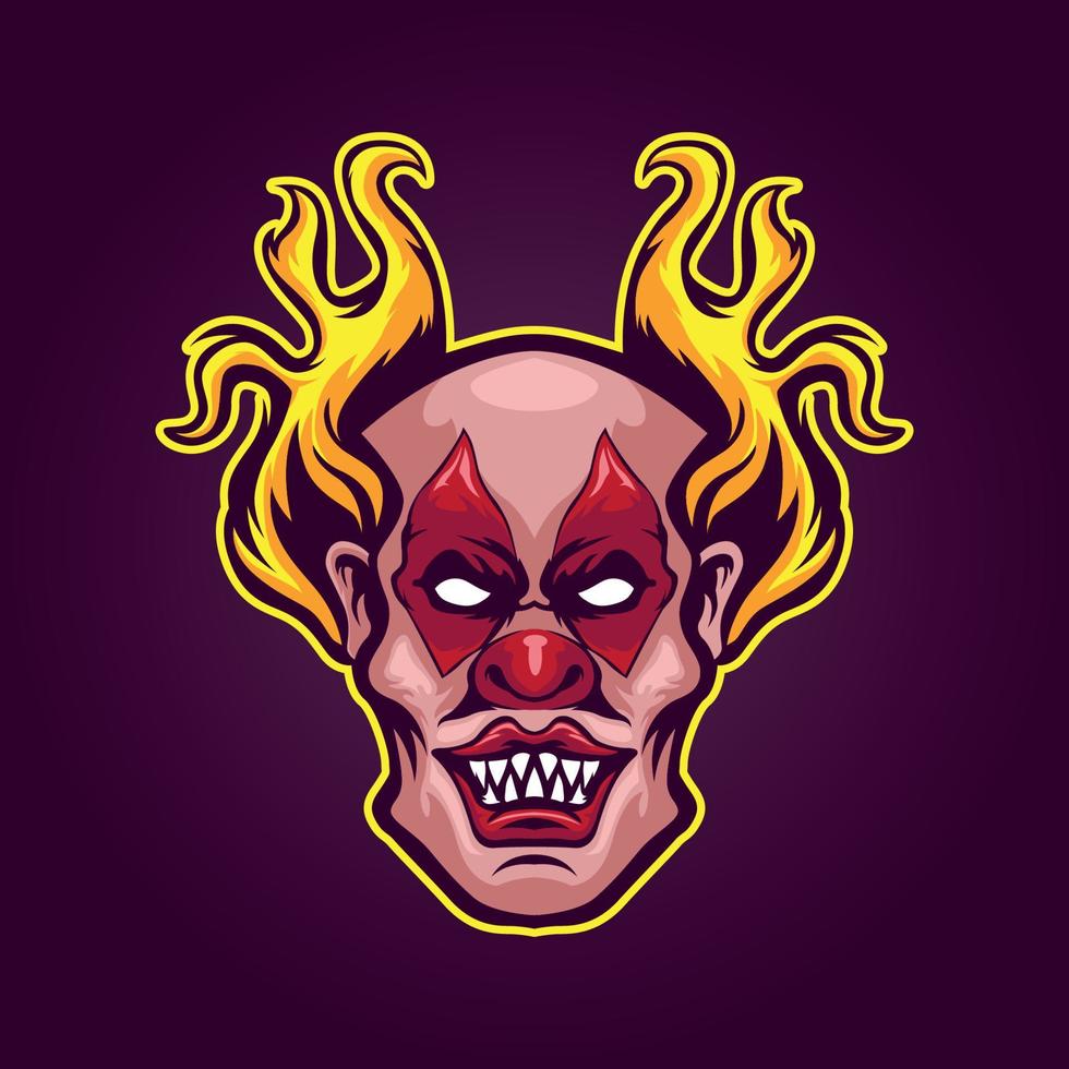 spookachtig clown met Amerikaans vlag hoed vector illustraties voor uw werk logo, mascotte handelswaar t-shirt, stickers en etiket ontwerpen, poster, groet kaarten reclame bedrijf bedrijf of merken.