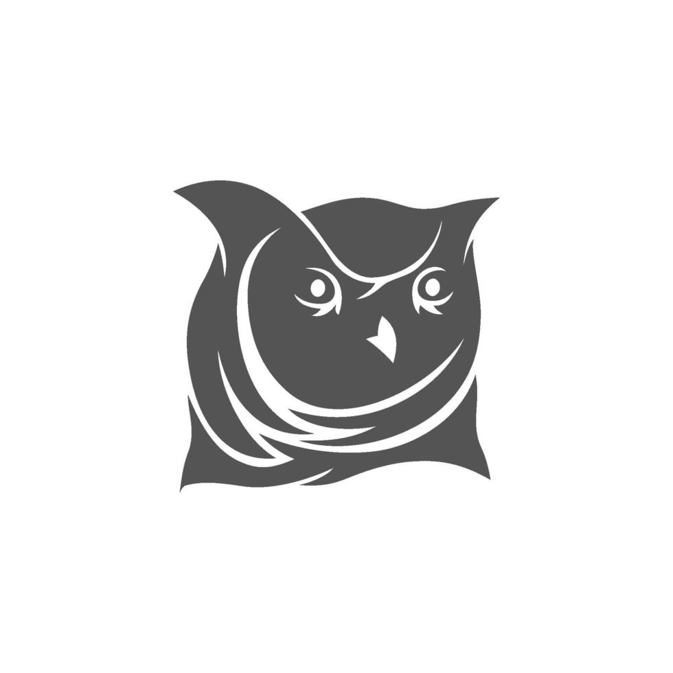 uil hoofd mascotte illustratie sjabloon geïsoleerd op een witte achtergrond vector
