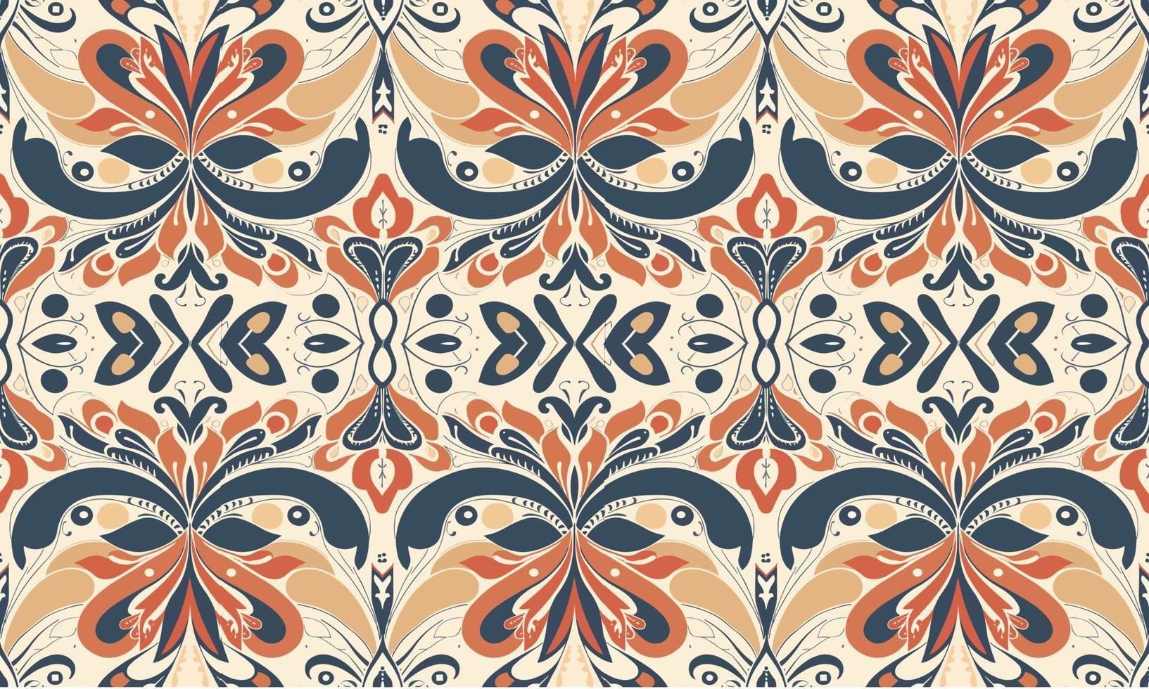 etnisch abstract ikat patroon. naadloos patroon in stam, volk borduurwerk, Mexicaans stijl. aztec meetkundig kunst ornament print ontwerp voor tapijt, behang, kleding, inpakken, kleding stof, omslag, textiel vector