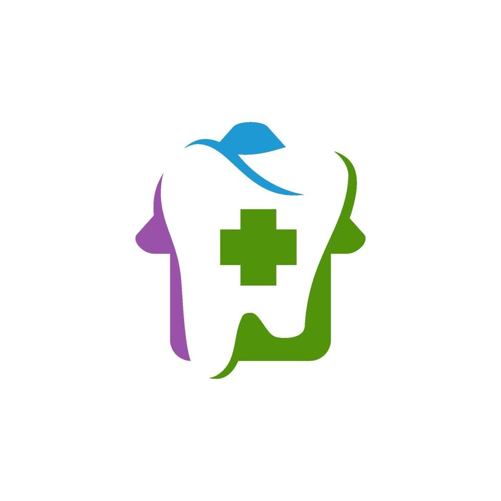 tandheelkundige kliniek logo tand abstract vector ontwerpsjabloon