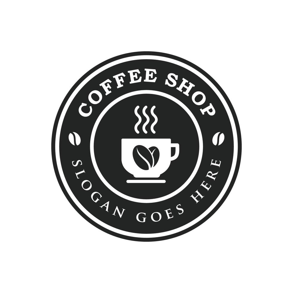 koffie winkel logo ontwerp illustratie vector