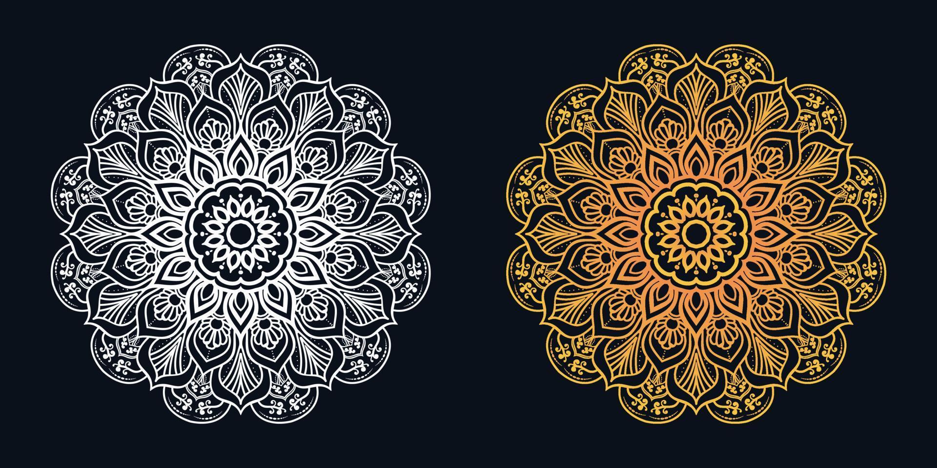 luxe sier mandala ontwerp vector